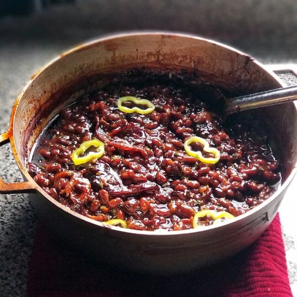 Hickory-Smoked Baked Beans with Bacon