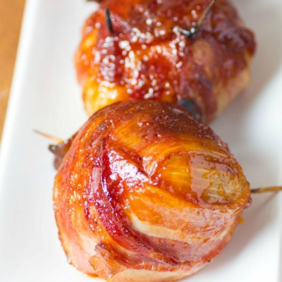 Bacon wrapped onion bombs